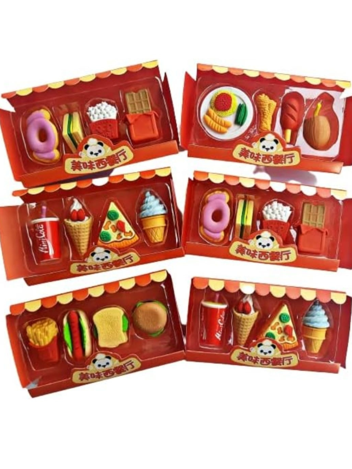 Fastfood Eraser, Different Shapes - Random Design