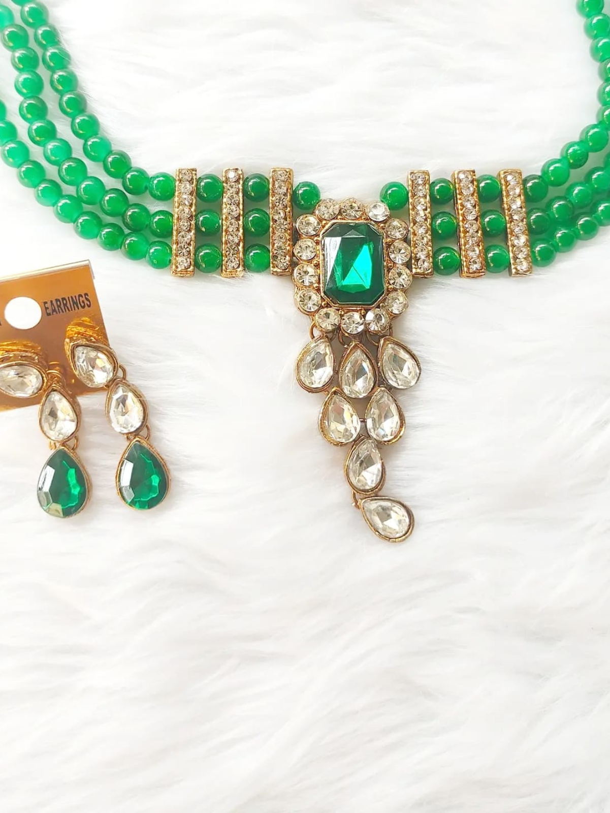 Green Pearl Choker Set