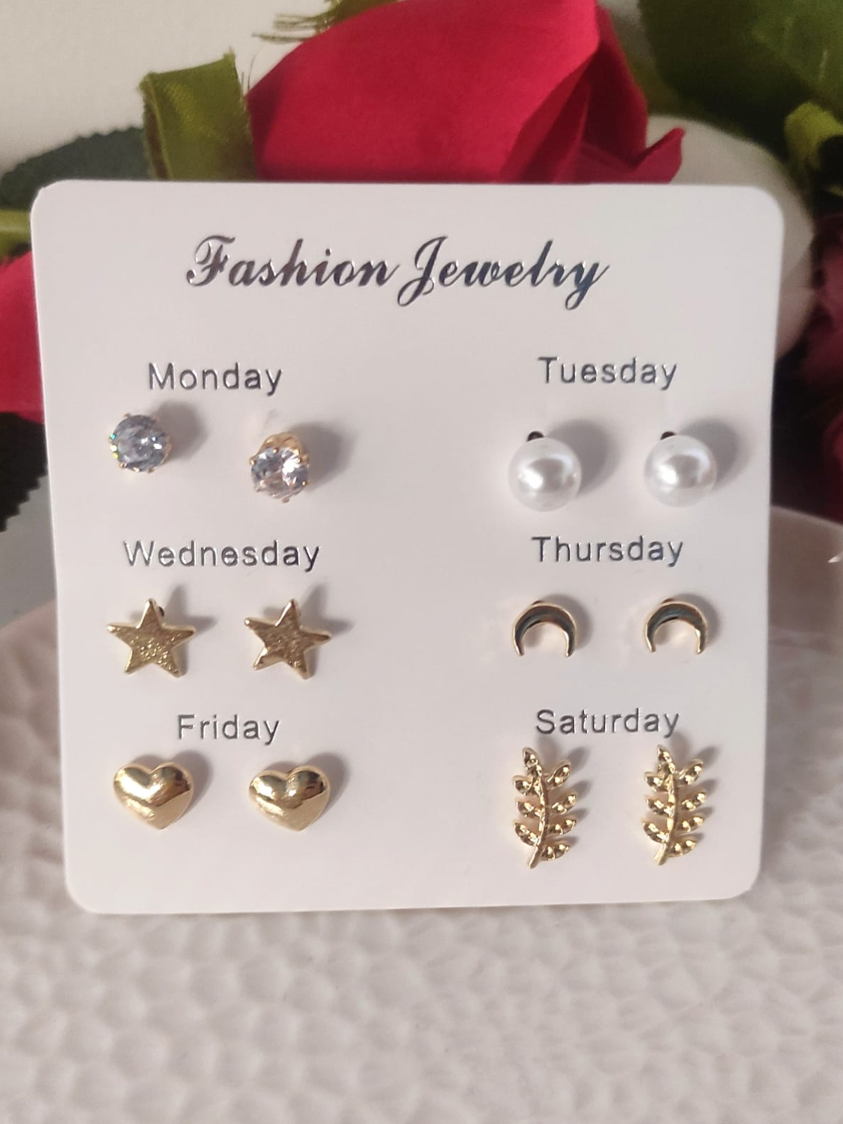 Monday to Saturday Earring (Pack of 6 Earrings)