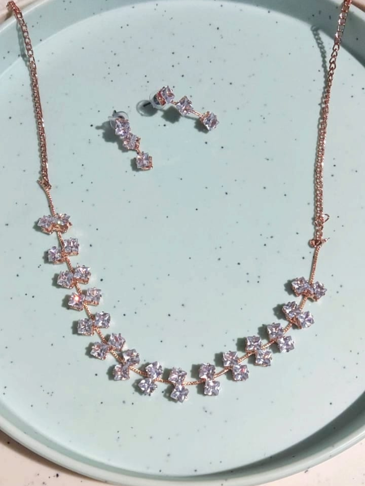 Rose Gold Necklace Set