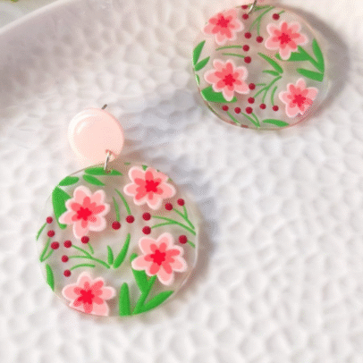 Pink Cherry Earring