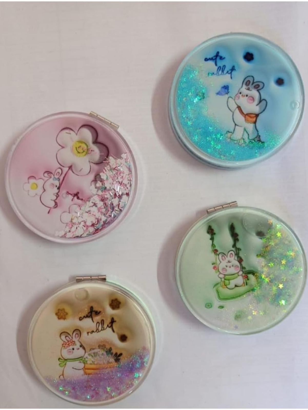 Quriky Glitter Double Sided Mirror