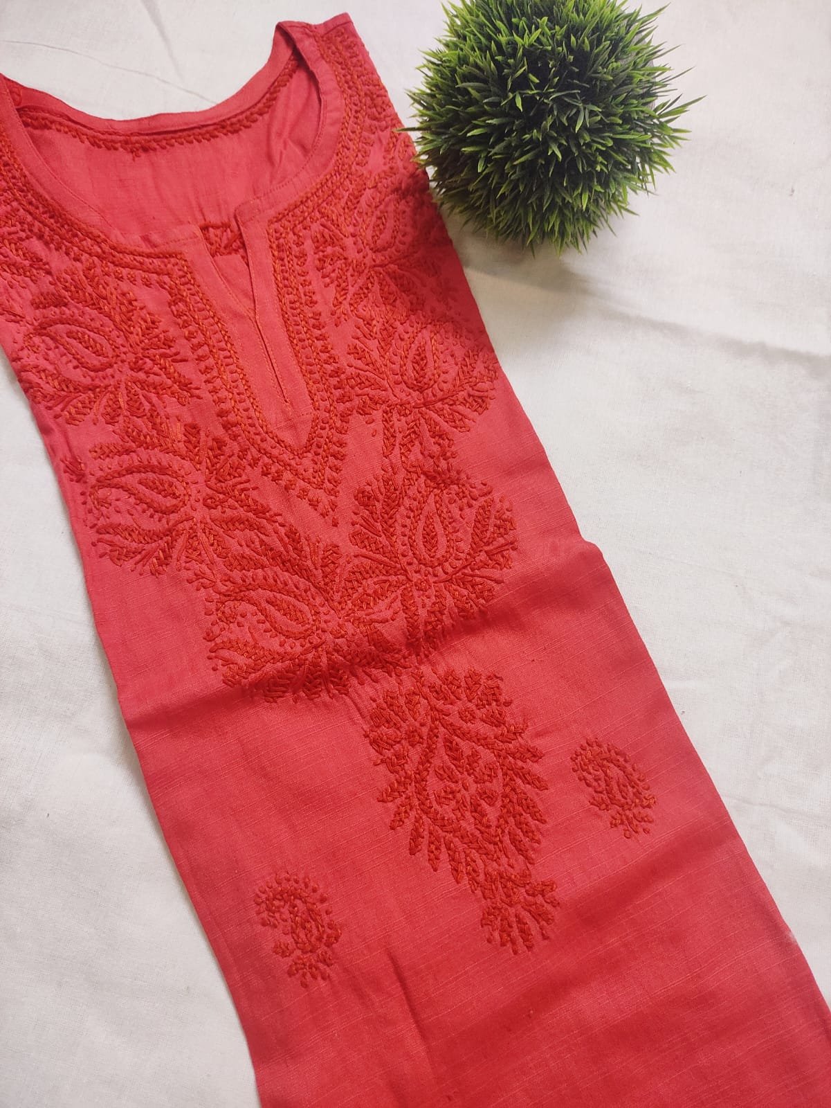 Hand Embriodered Lucknowi Chikankari Kurti(Inner Not Included) - Image 8