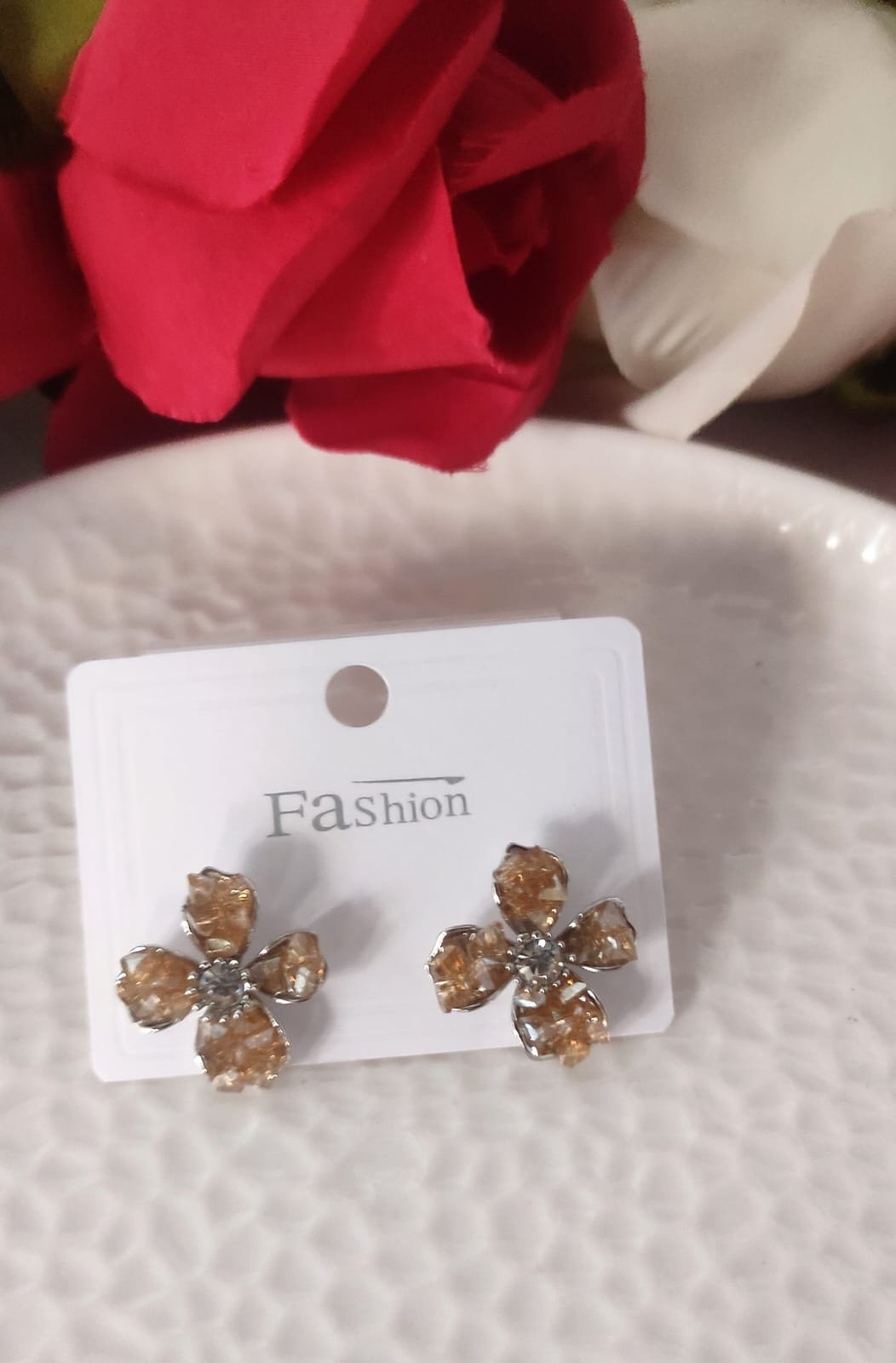 Crystal Flower Earring - Image 5