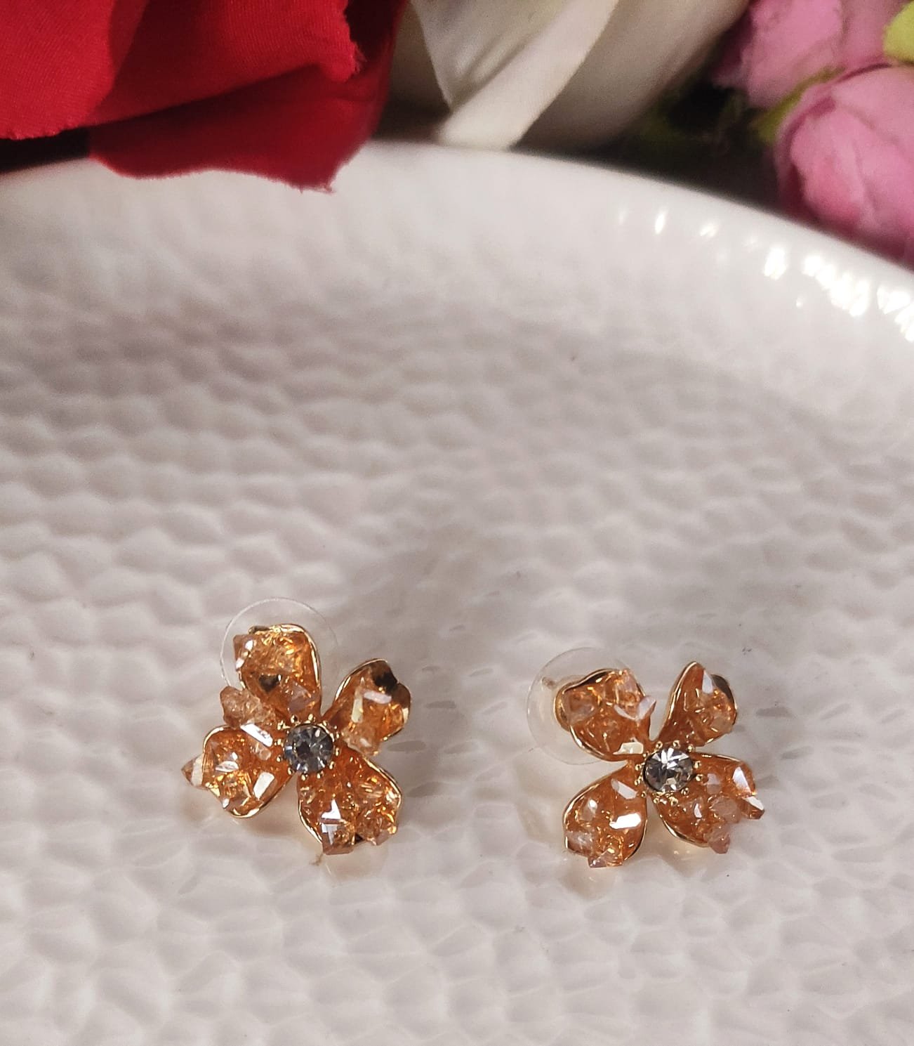 Crystal Flower Earring - Image 4