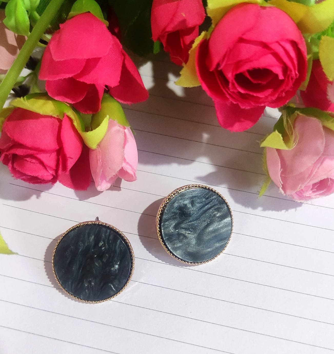 Round Stud Earring - Image 3