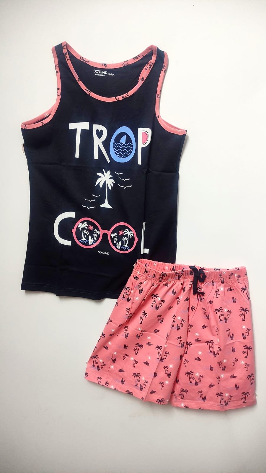 Shravya Passion Cotton Printed Round Neck Sleeveless T Shirt & Half Pant for Boys & Girls - Image 4