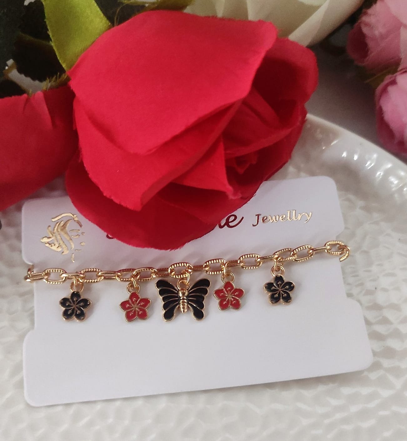 Butterfly Flower Bracelet - Image 2