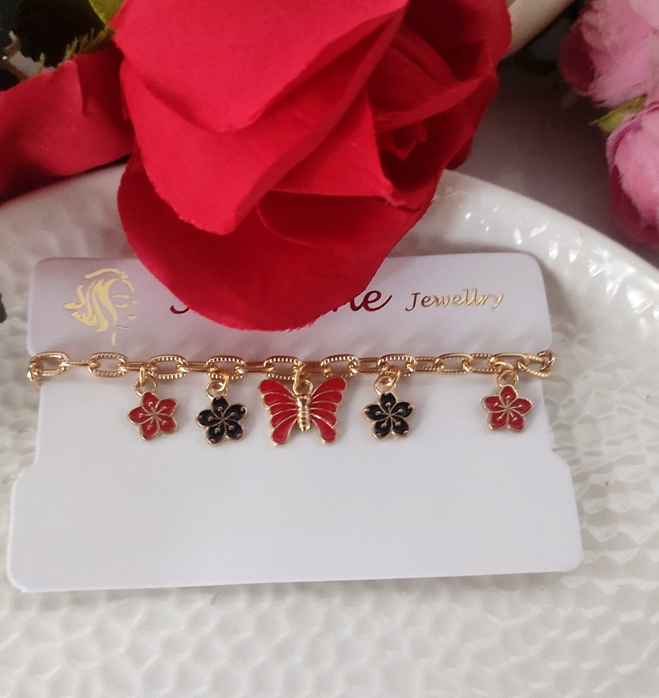 Butterfly Flower Bracelet - Image 3