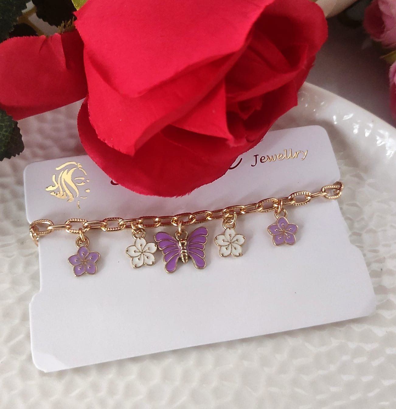 Butterfly Flower Bracelet - Image 4