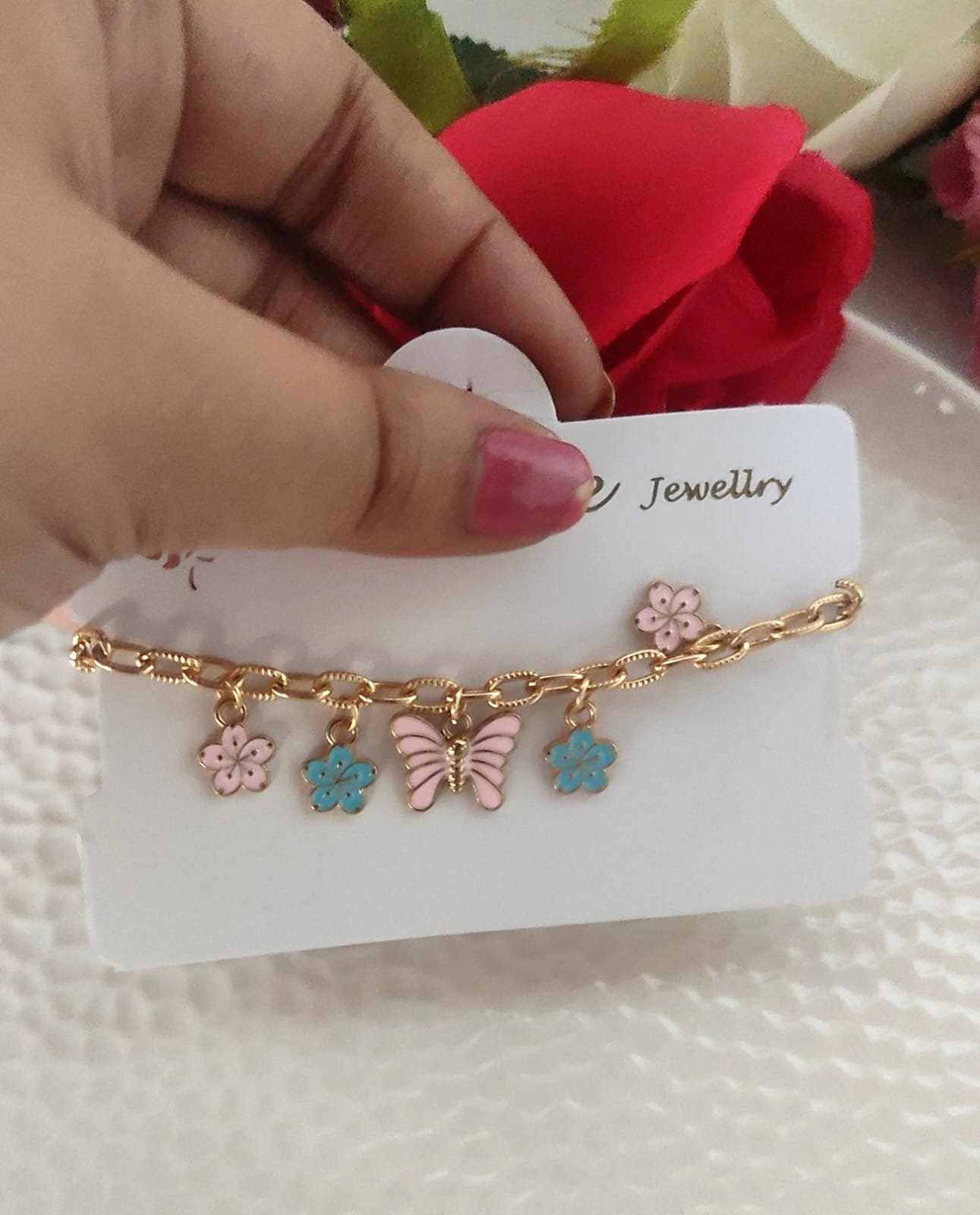 Butterfly Flower Bracelet - Image 5