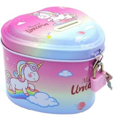 Heart Shape Unicorn Piggy Bank