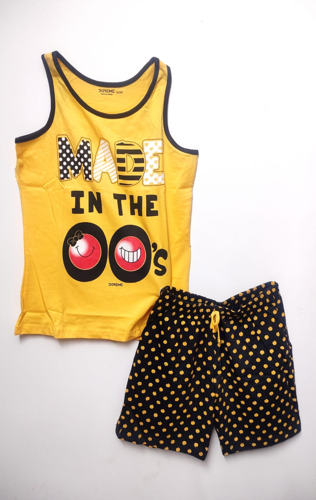 Shravya Passion Cotton Printed Round Neck Sleeveless T Shirt & Half Pant for Boys & Girls