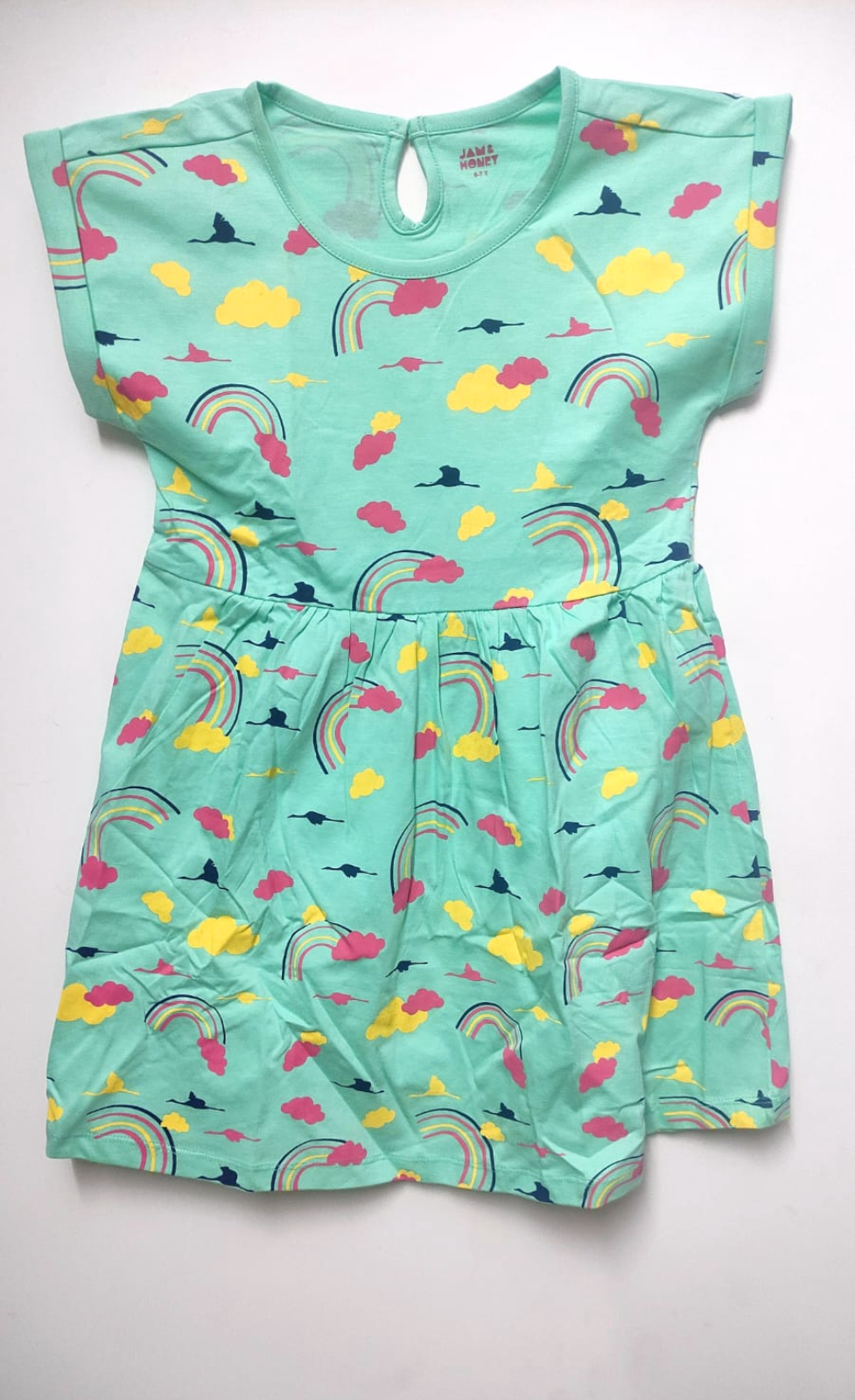 Shravya Passion Kids Cotton Round Neck Casual Dress for Girls