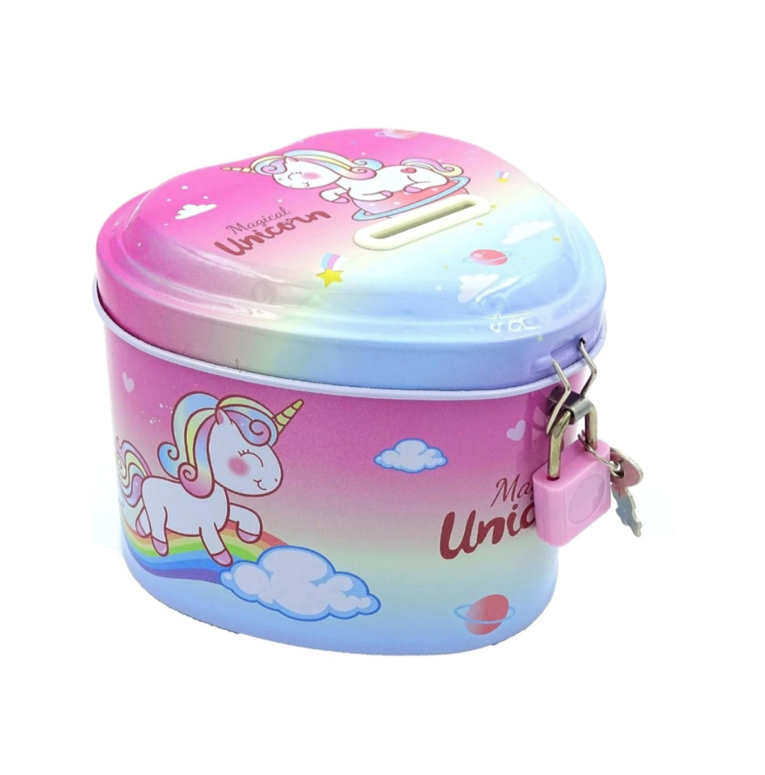 Heart Shape Unicorn Piggy Bank