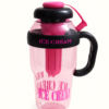 Colorful Ice Bottle with Straw
