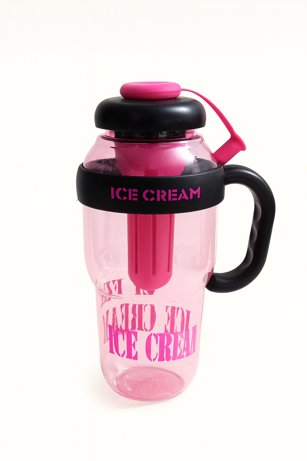 Colorful Ice Bottle with Straw