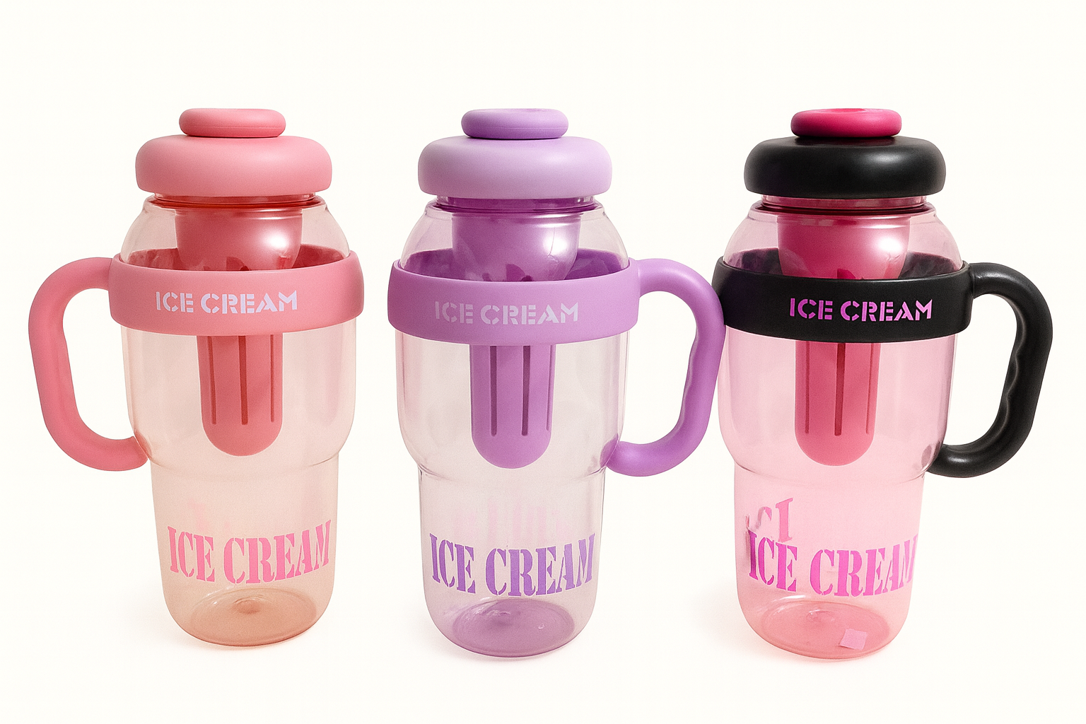 Colorful Ice Bottle with Straw - Image 3