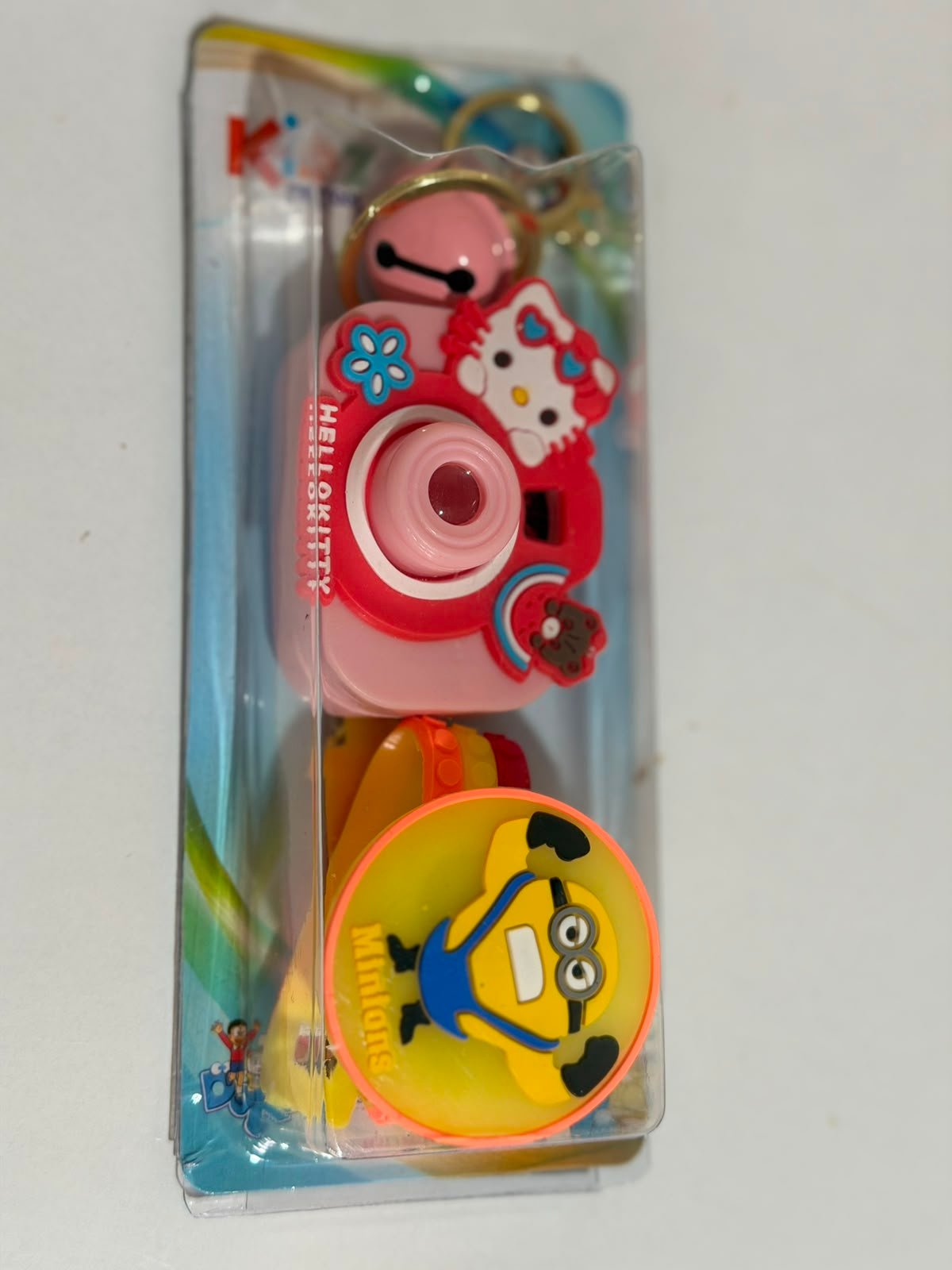 Minions Kids Rakhi Gift Set with Mini Camera Keychain,Light Projector & Adjustable Silicone Wrist Band with LED Light - Image 3
