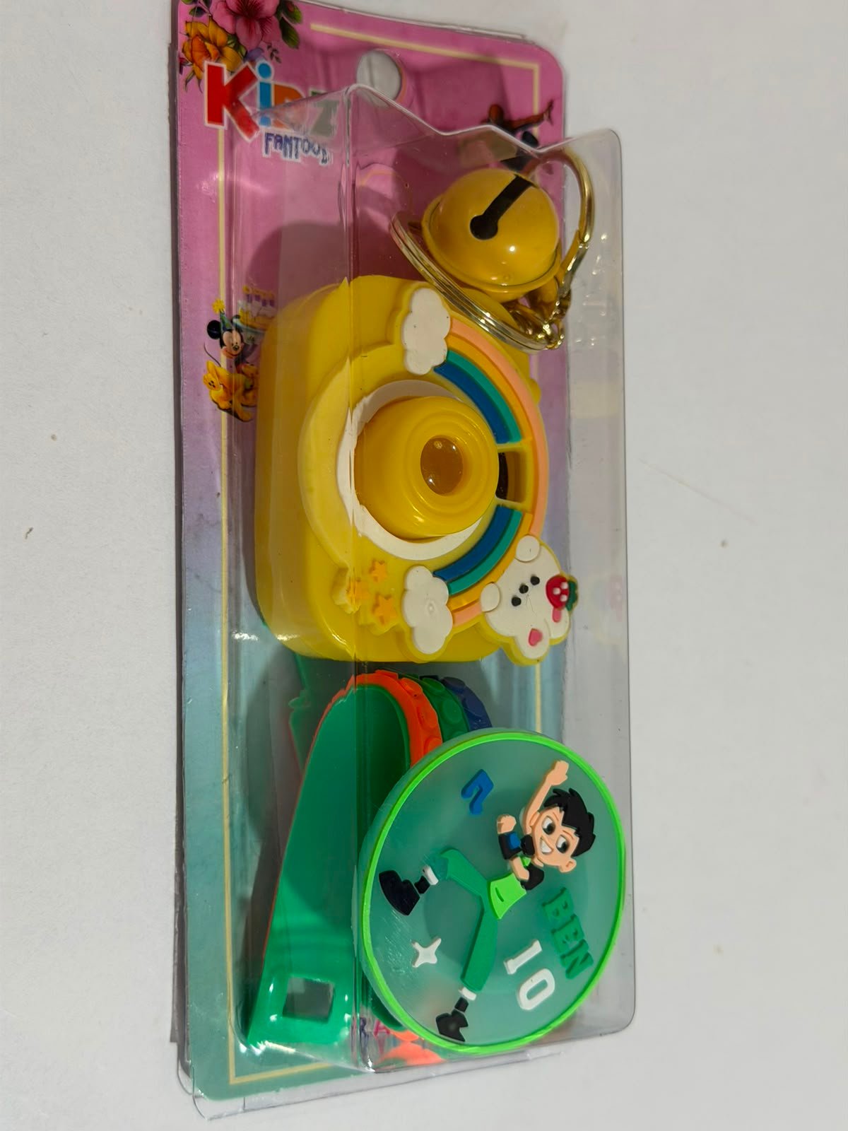 Ben 10 Kids Rakhi Gift Set with Mini Camera Keychain,Light Projector & Adjustable Silicone Wrist Band with LED Light - Image 2
