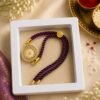 Premium Starburst Crystal Adjustable Rope Rakhi with Gift Box included &  Roli Tikka