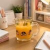 Shinchan Printed Glass Mug with Handle – Cute Cartoon Coffee & Tea Cup for Home, Office & Kids