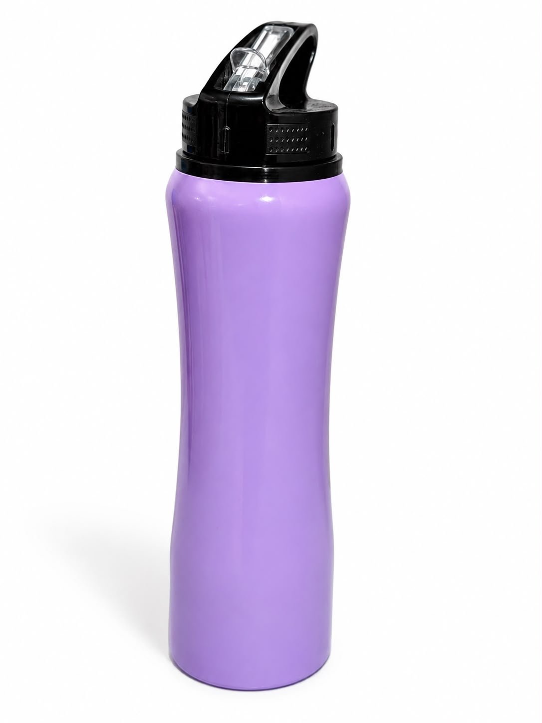 Stainless Steel Insulated Sipper Water Bottle with Flip Straw Lid & Carry Handle, Leakproof Sports Flask, Purple, 750 ml
