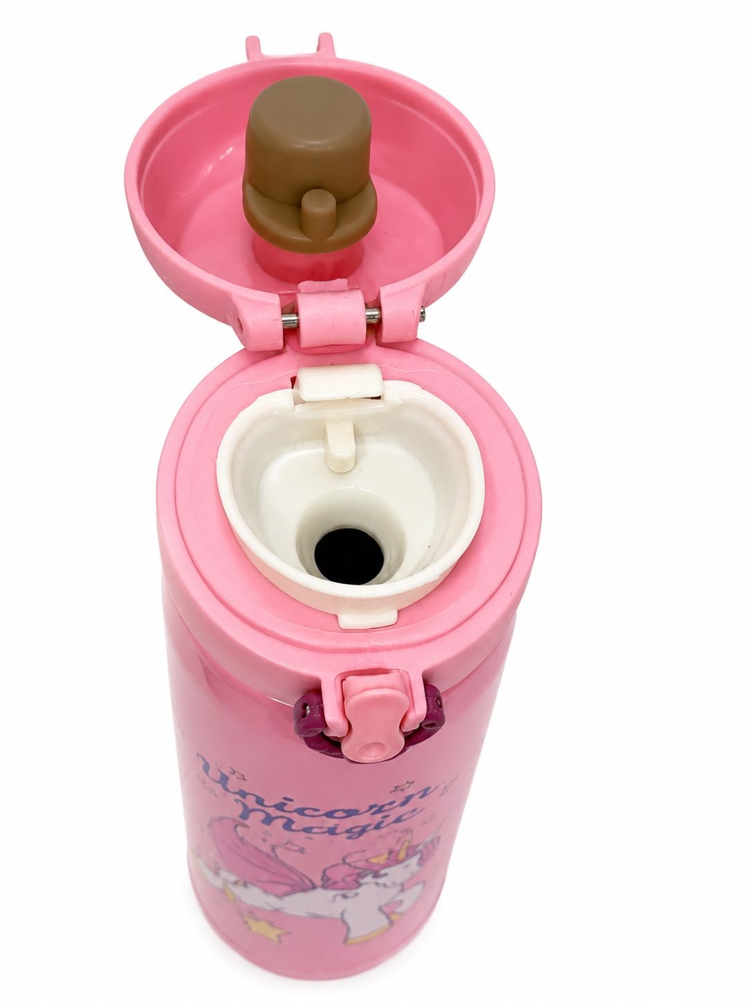 Kids Unicorn Magic Stainless Steel Vacuum Flask Insulated Water Bottle with Leakproof Flip-Top Lid, Pink,500 Ml - Image 3