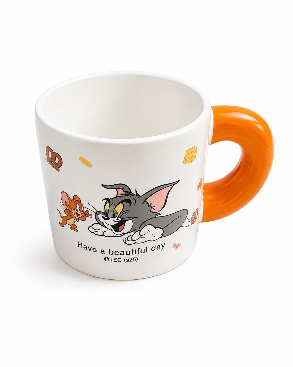 Tom & Jerry Cartoon Printed Ceramic Coffee Mug with Lid for Kids & Adults – Cute Tea & Coffee Cup with Handle - Image 3