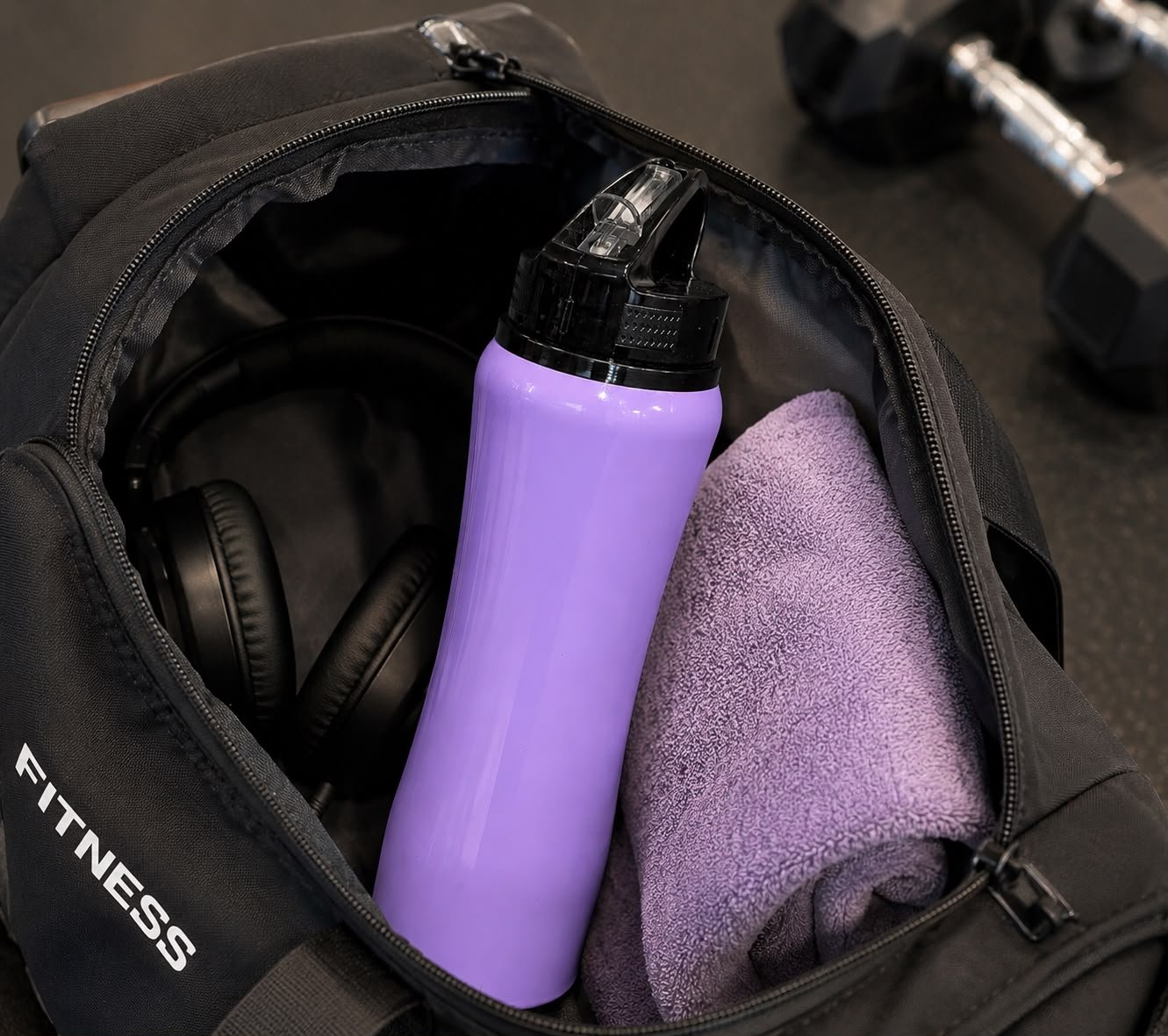 Stainless Steel Insulated Sipper Water Bottle with Flip Straw Lid & Carry Handle, Leakproof Sports Flask, Purple, 750 ml - Image 5