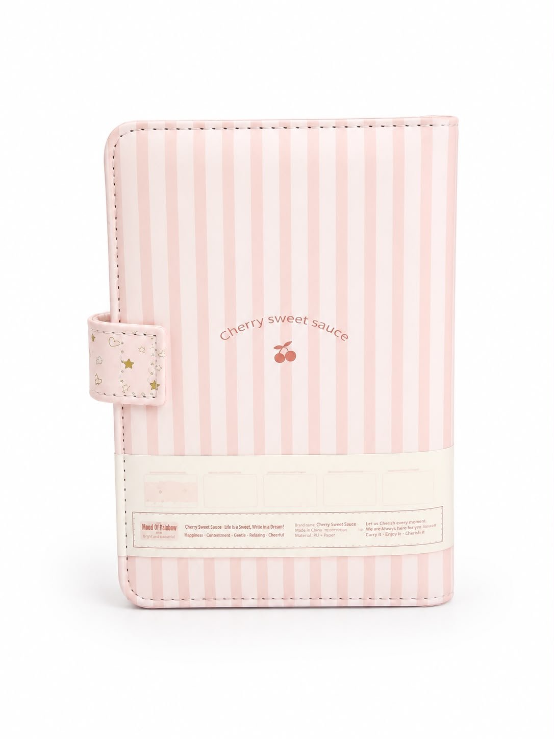 Cute Kawaii Bunny Printed Diary Cover with Strap – Pink A5 Journal - Image 6