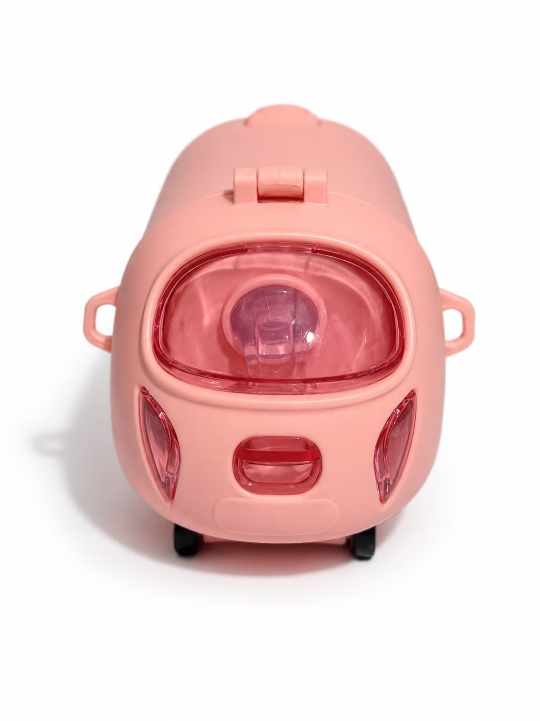 Kids Bus Shape Sipper Water Bottle , Leakproof Flip Top Silicone Straw, Adjustable Shoulder Strap, BPA Free, Approx. 600 ml - Image 7