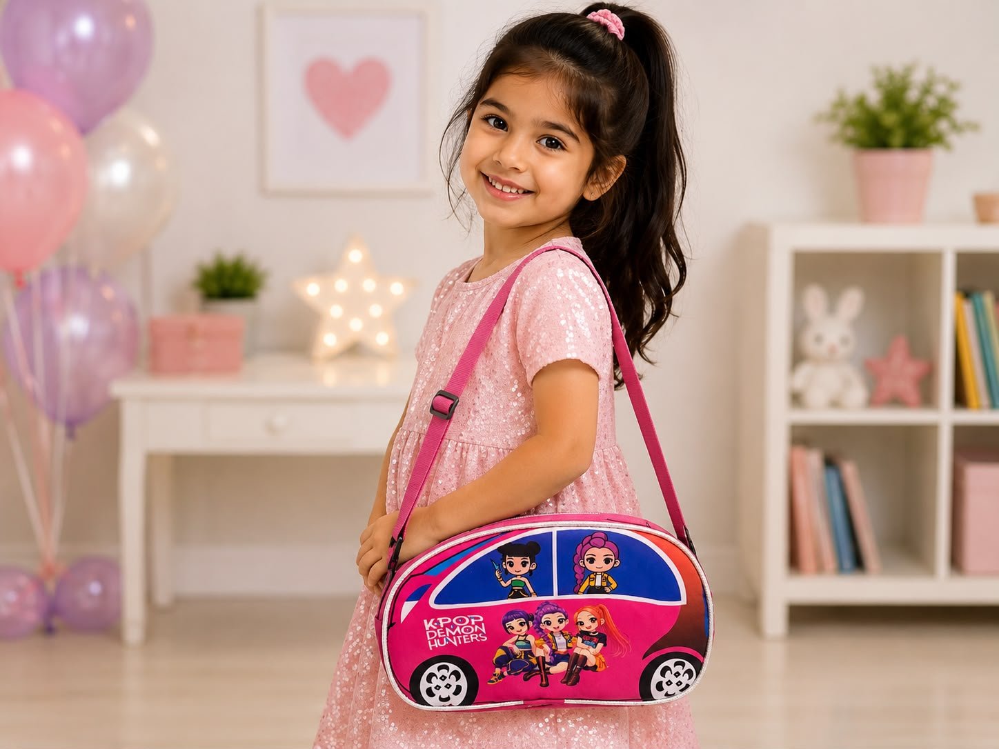 Kids K-Pop Demon Hunters Car-Shaped Bag for Girls & Boys – Zipper Closure - Image 15