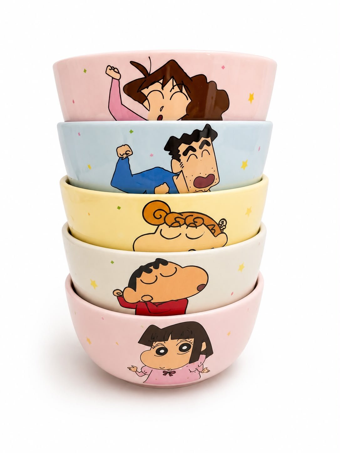 Shinchan Cartoon Printed Ceramic Bowl for Kids & Family – Colorful Serving & Eating Bowls