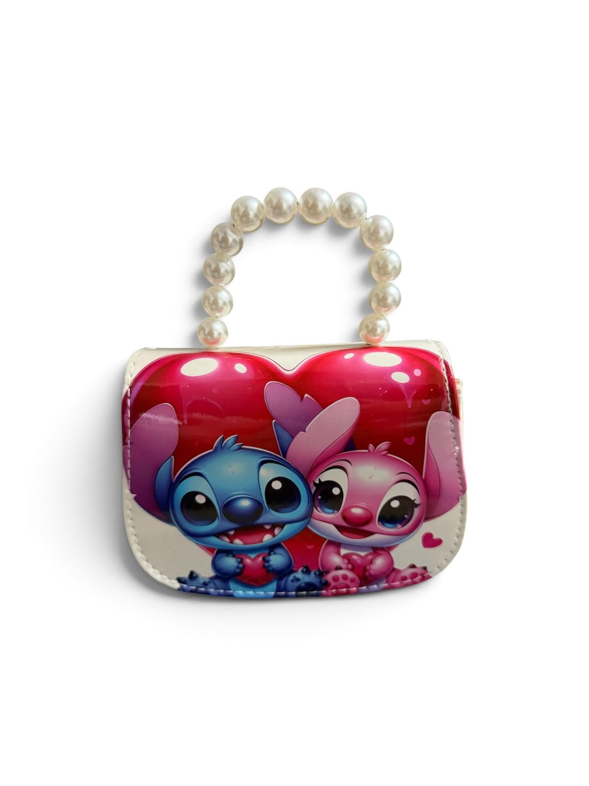 Cute Printed Pearl Handle Mini Handbag for Girls & Kids, Small Fashion Sling Purse with Pearl Handle - Image 2