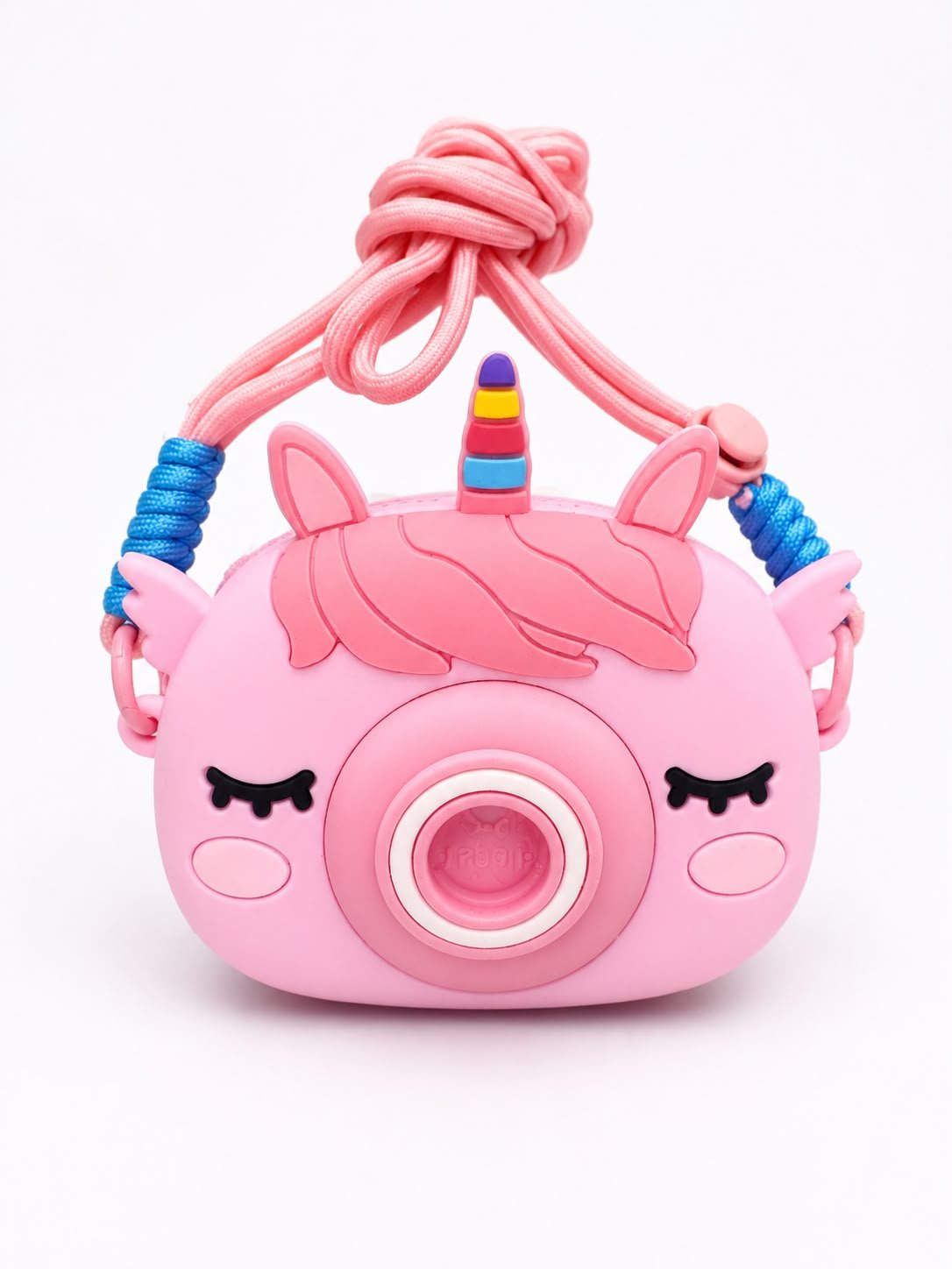 Kids Camera Shape Unicorn Sling Bag for Girls with Hair Comb,Keychain & Mirror included – Cute Cartoon Crossbody Shoulder Bag with Adjustable Rope Strap - Image 2
