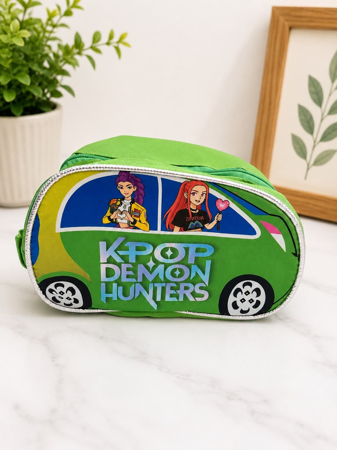 Kids K-Pop Demon Hunters Car-Shaped Bag for Girls & Boys – Zipper Closure - Image 3