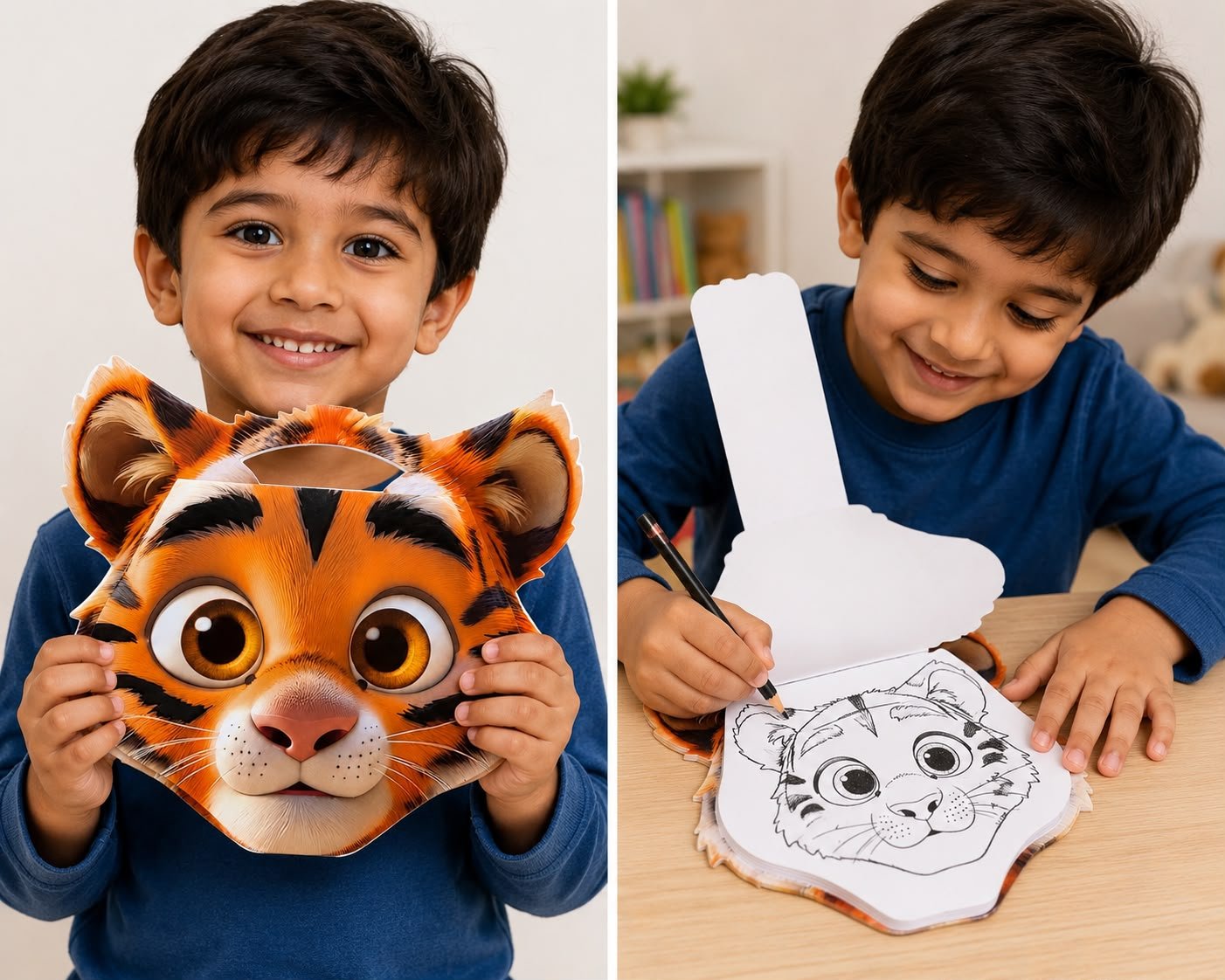 Kids 3D Animal Face Drawing Book – Cute Cartoon Sketch & Activity Book for Children - Image 4