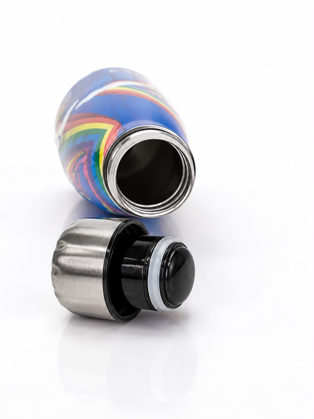 Kids Stainless Steel Vacuum Insulated Water Bottle with Screw Cap, Leakproof Thermal Flask, Unicorn Print, 500 ml - Image 3