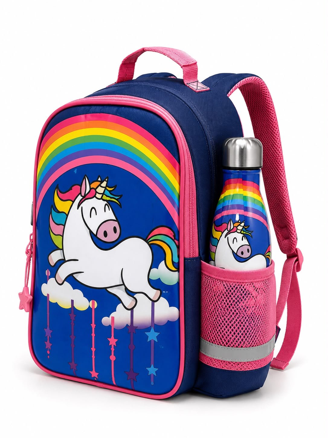 Kids Stainless Steel Vacuum Insulated Water Bottle with Screw Cap, Leakproof Thermal Flask, Unicorn Print, 500 ml - Image 5
